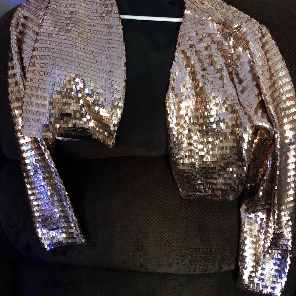 Rose gold sequin jacket